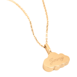Personalized Cloud Necklace - 14K or 18K Gold Necklace with Urn Ash Holder Pendant