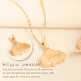 Personalized Cloud Necklace - 14K or 18K Gold Necklace with Urn Ash Holder Pendant