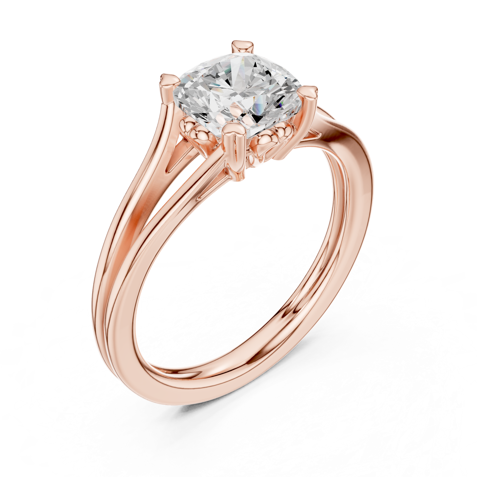 Gold Ring DDLR-574, Rose Gold, view 2