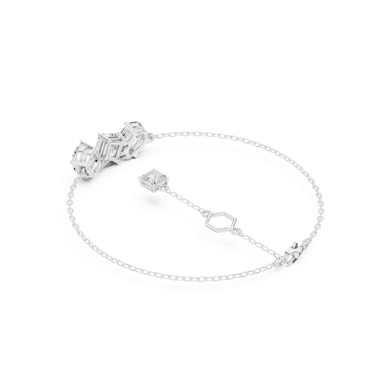 Gold Bracelet SBWB (27), White Gold, view 2