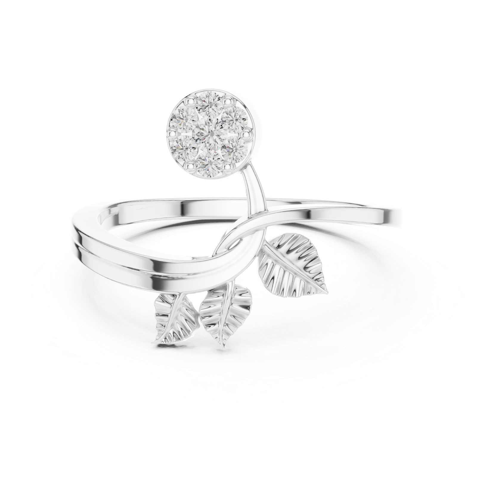 Gold Ring 1 (255), White Gold, view 4