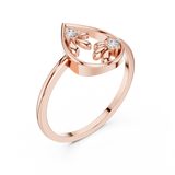 Gold Ring DR-6256, Rose Gold, view 2