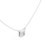 Gold Jewelry DDPS-001, Princess center stone, White Gold, view 2
