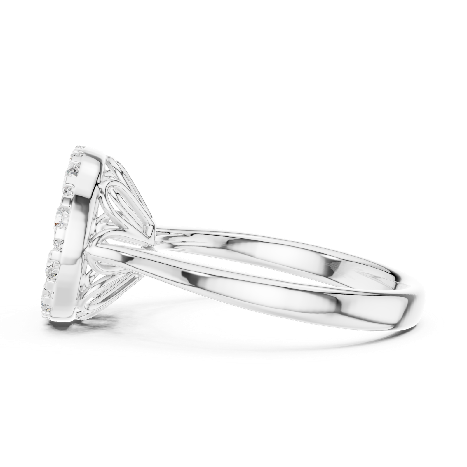 Gold Ring DDLR-781, White Gold, view 3