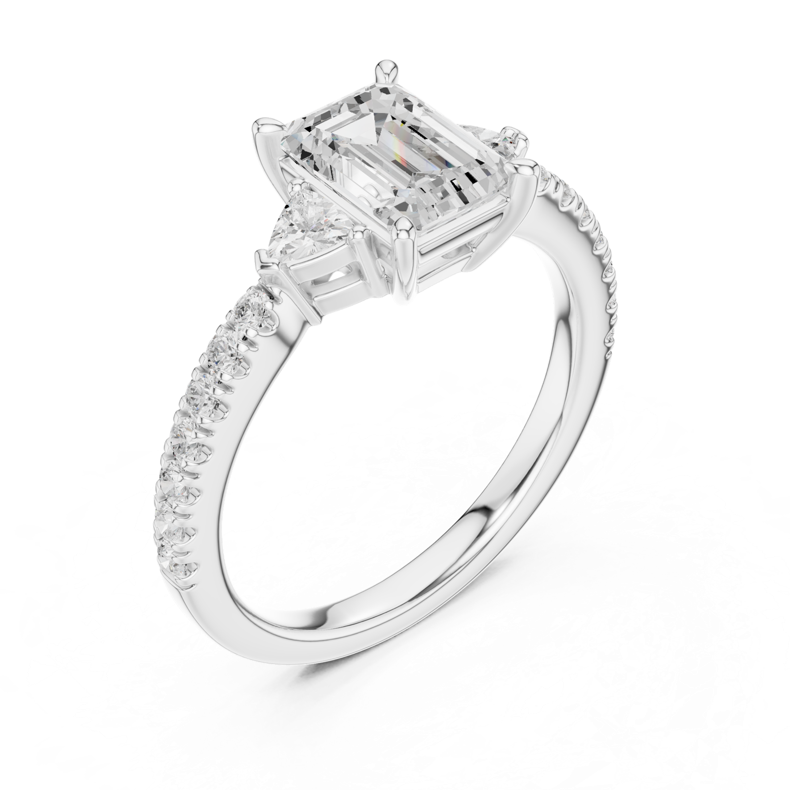 Gold Ring DDLR-857, White Gold, view 2