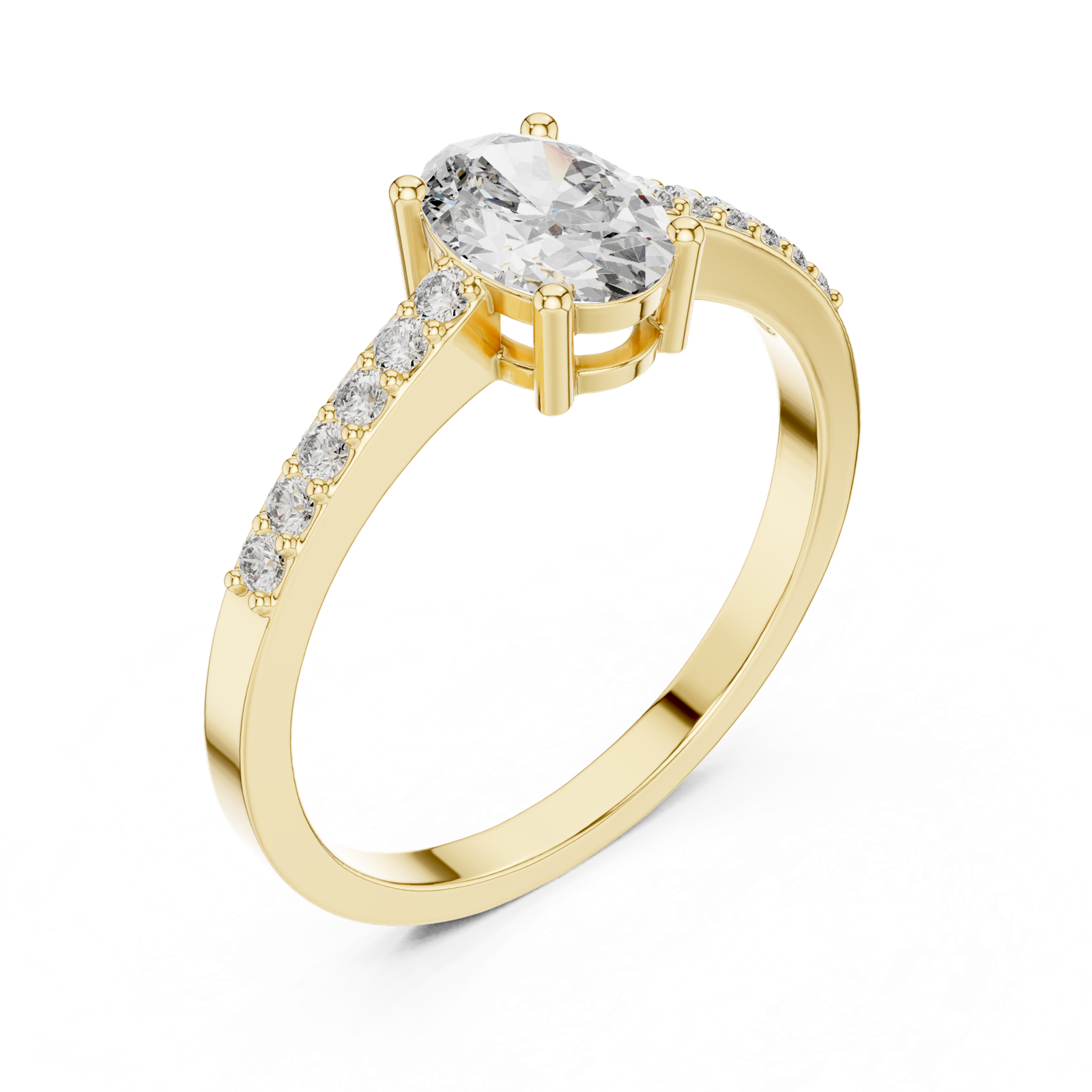 Gold Ring ALR-114, Yellow Gold, view 2
