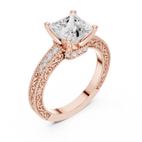 Gold Ring DDLR-980, Rose Gold, view 2