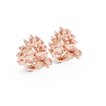 Gold Earrings AGDER-298, Rose Gold, view 3