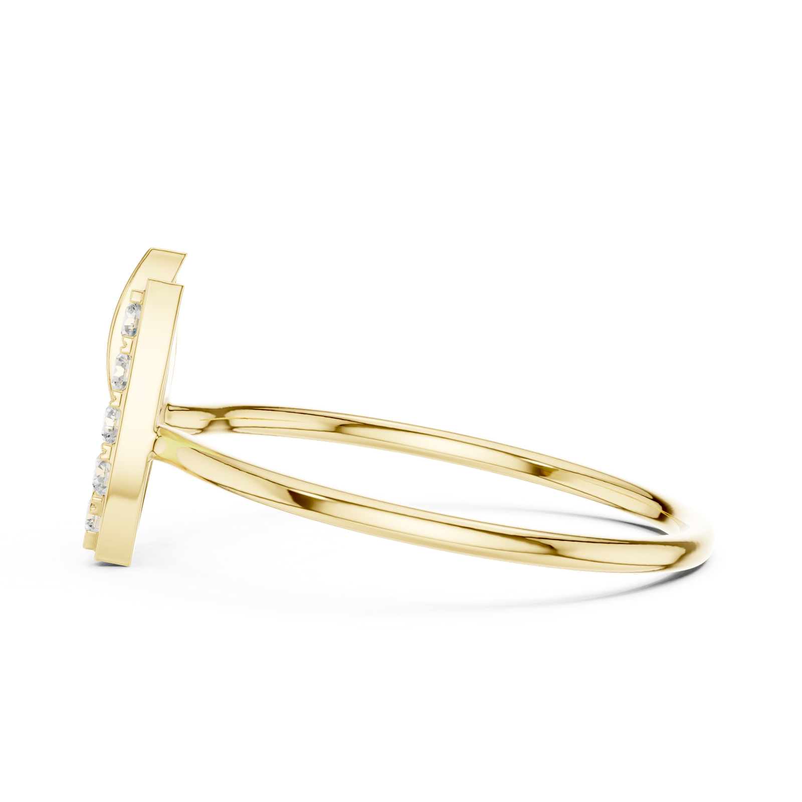 Gold Ring HLR-229, Yellow Gold, view 3