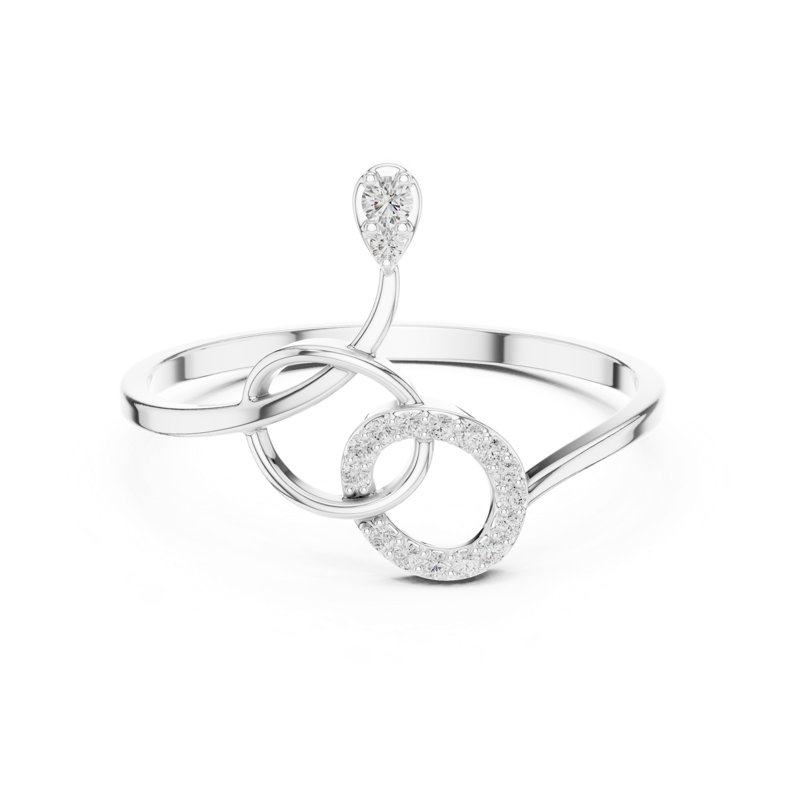 Gold Ring 1 (114), White Gold, view 4