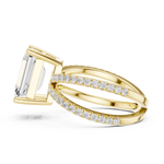 Gold Jewelry, Emerald center stone, Yellow Gold, view 3