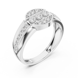 Gold Ring LR-01 (45), White Gold, view 2