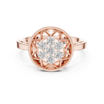 Gold Ring DDLR-688, Rose Gold, view 4