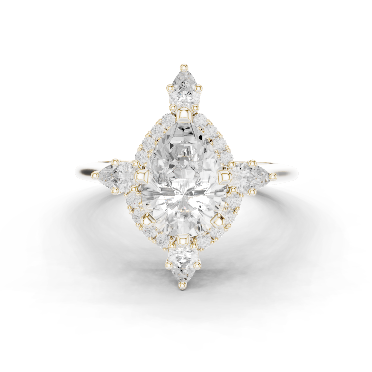 Gold Ring DDLR-337, White Gold