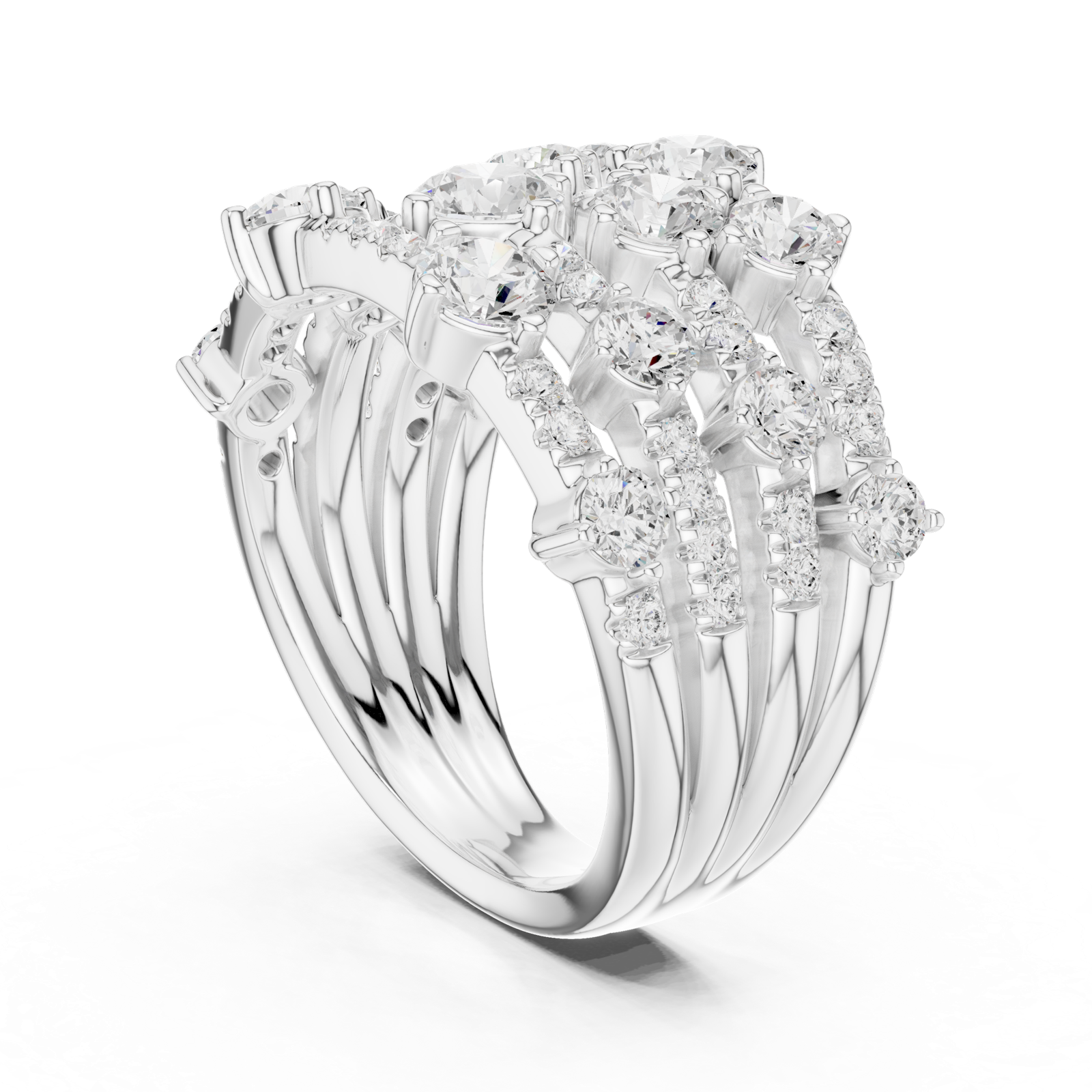 Gold Ring DDLR-866, White Gold, view 1