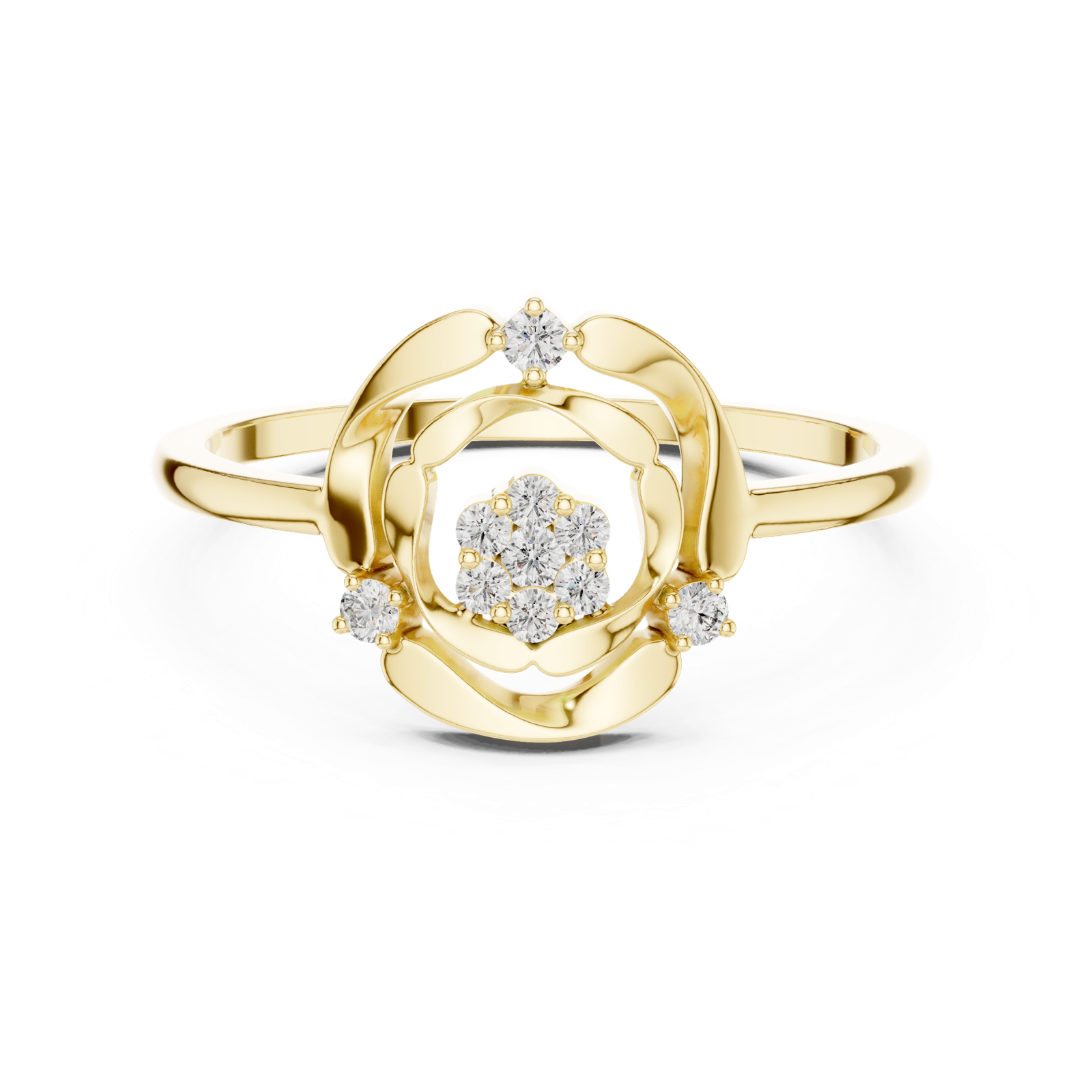 Gold Ring DR-6199, Yellow Gold
