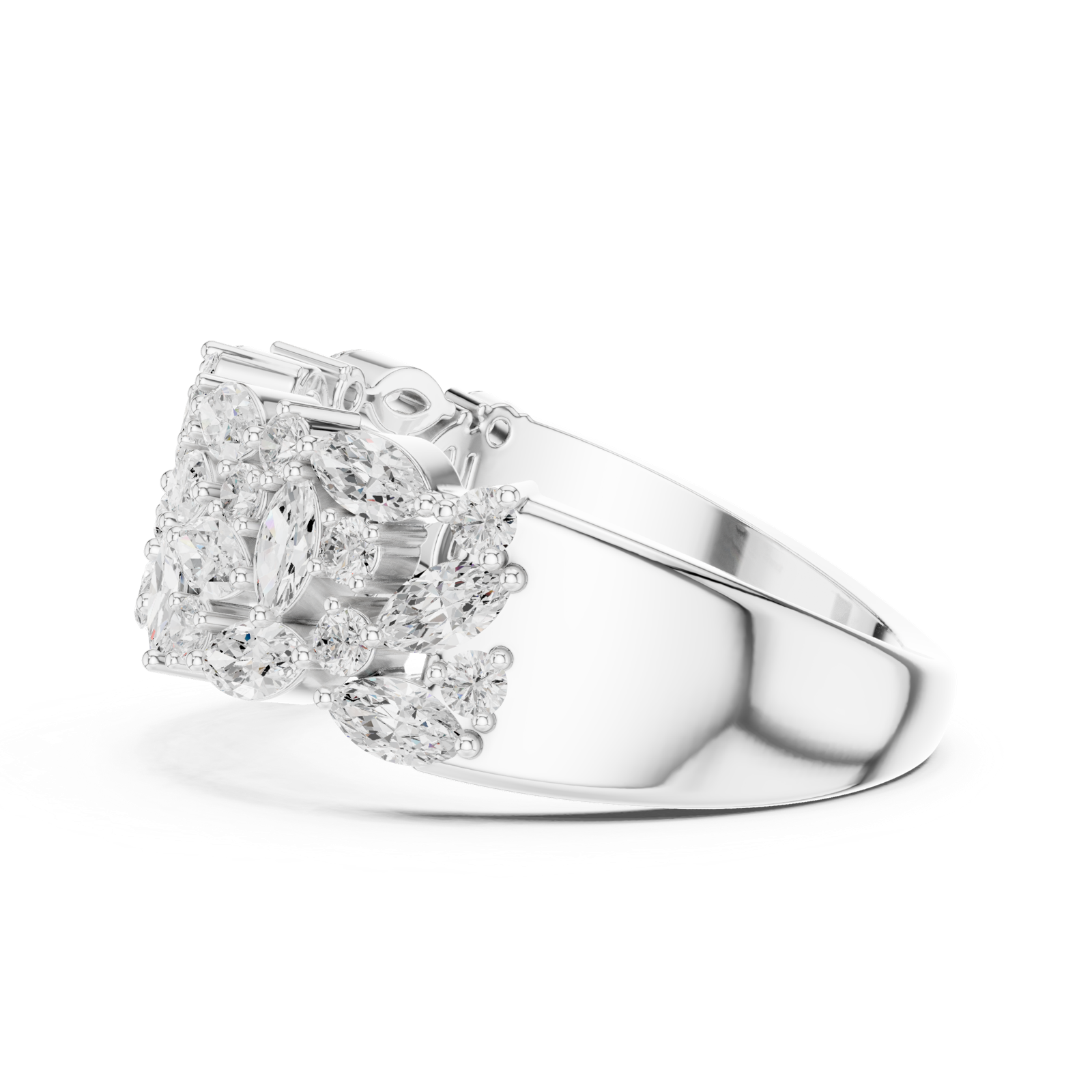 Gold Ring DDLR-394, White Gold, view 3