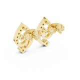 Gold Earrings AER-128, Yellow Gold, view 3