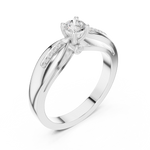 Gold Ring DDLR-839, White Gold, view 2