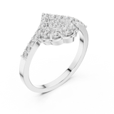 Gold Ring ALR-164, White Gold, view 2