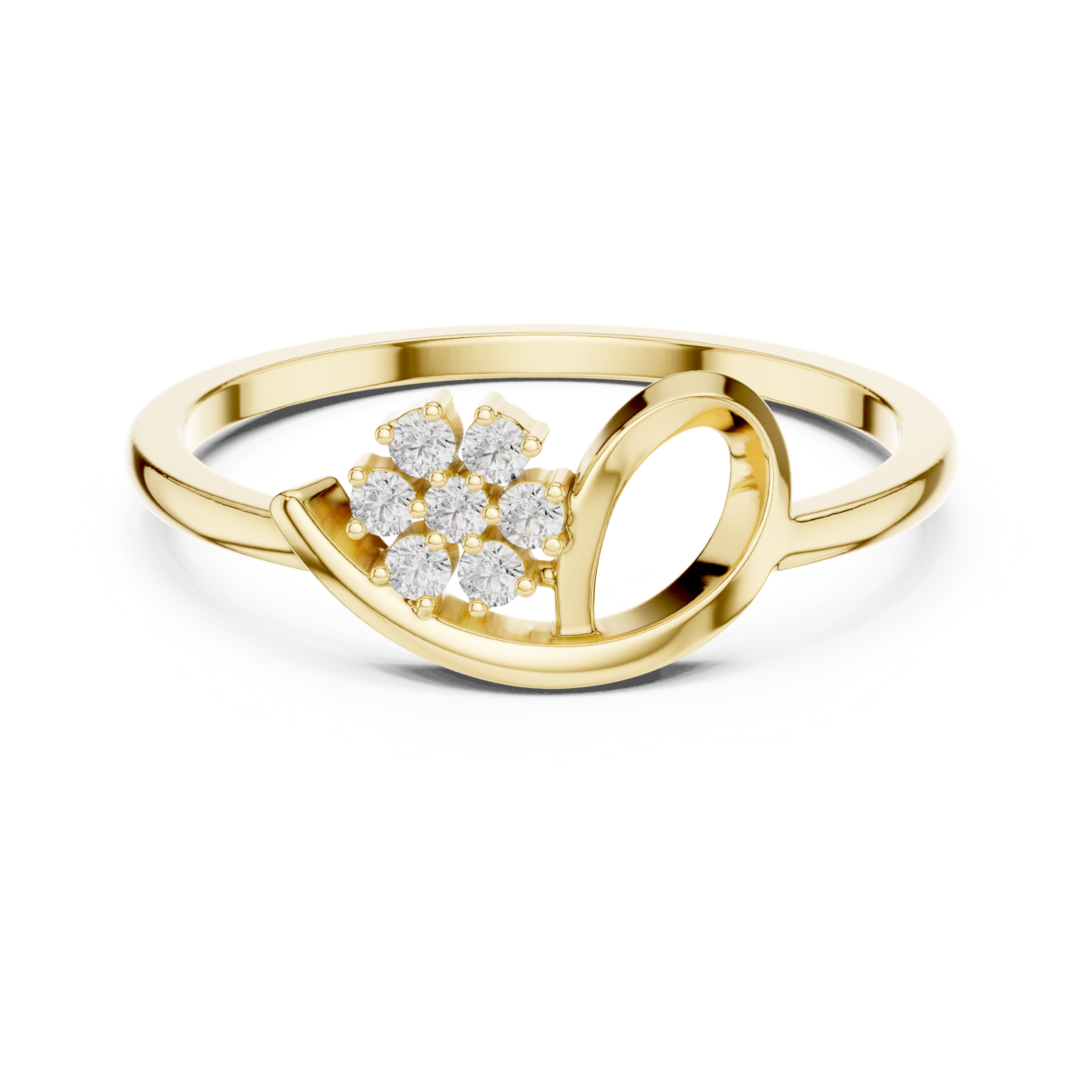 Gold Ring DR-6226, Yellow Gold, view 4