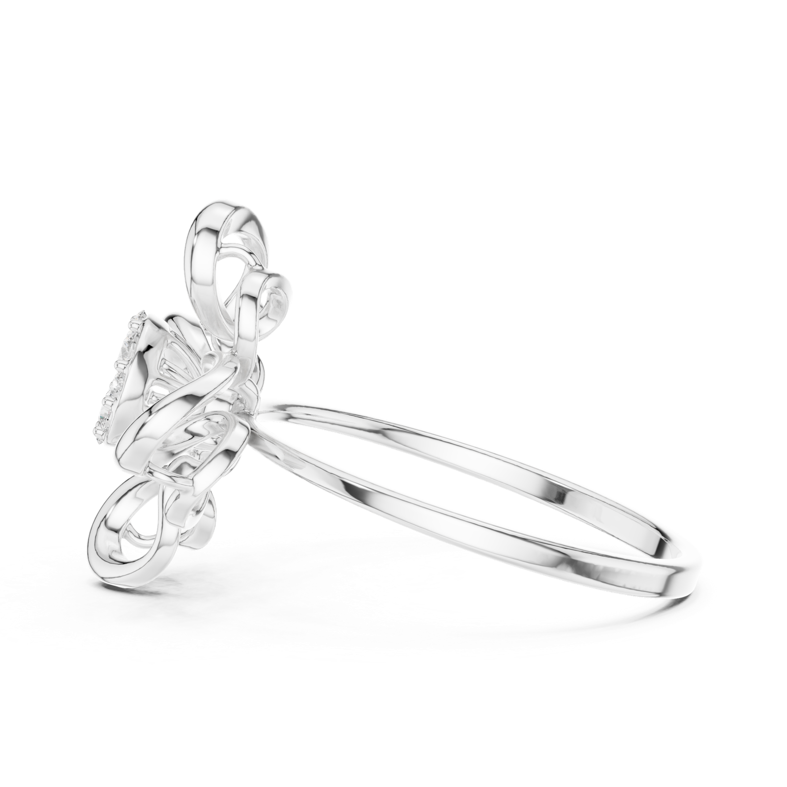 Gold Ring 1 (164), White Gold, view 3