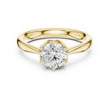 Gold Ring DDLR-561, Yellow Gold, view 4