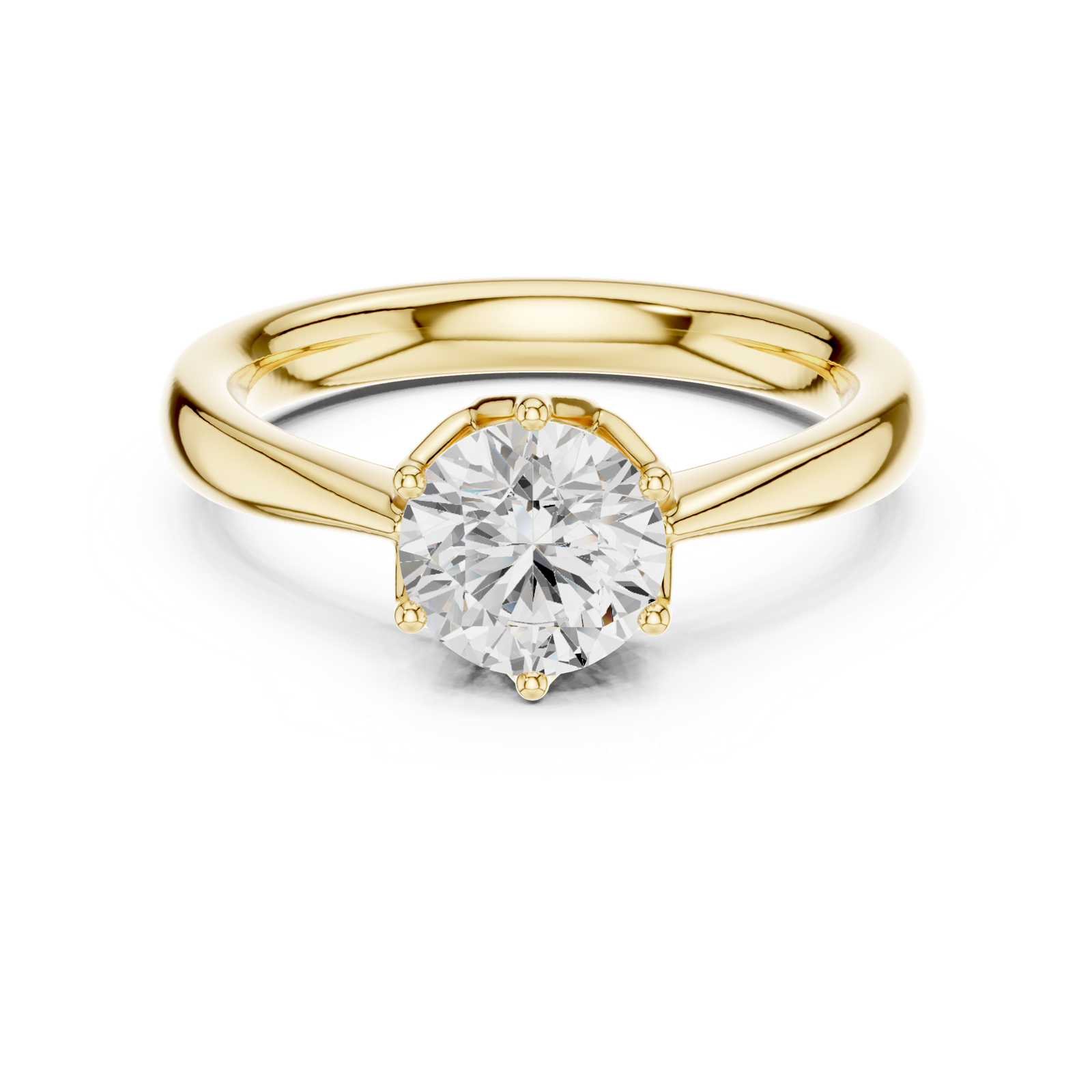 Gold Ring DDLR-561, Yellow Gold, view 4