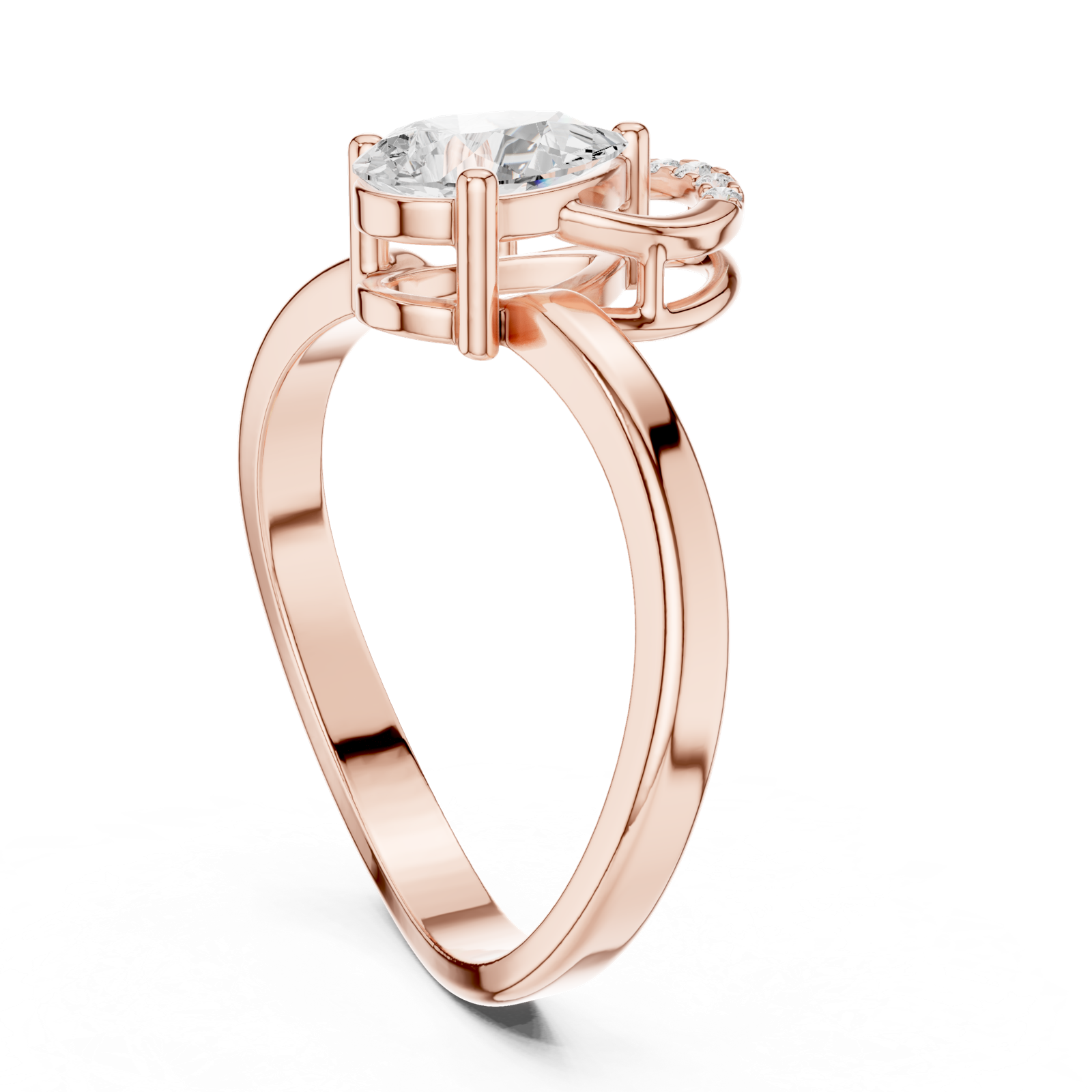 Gold Ring DDLR-506, Rose Gold