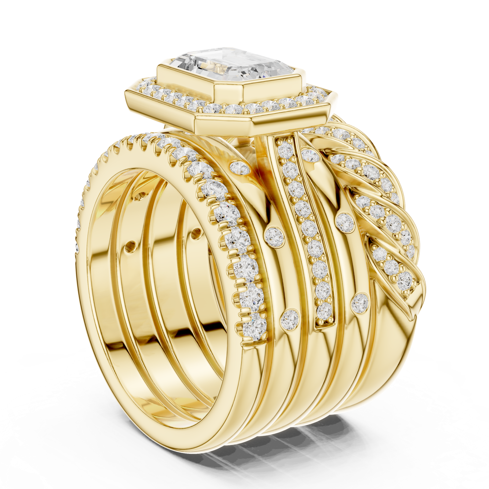 Gold Ring DDLR-849, Yellow Gold, view 1