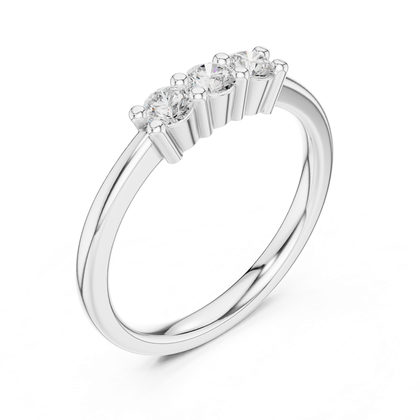 Gold Ring DDLR-609, White Gold, view 2