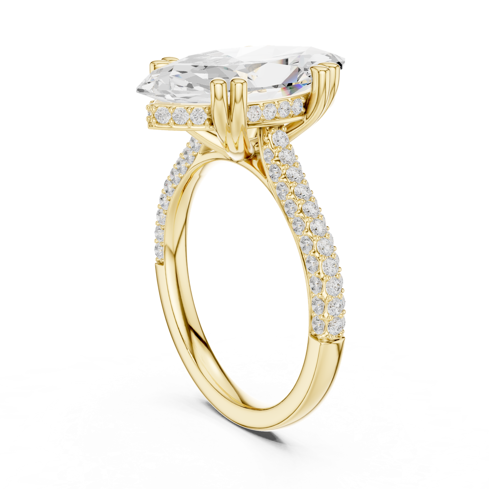 Gold Ring DDLR-260, Yellow Gold, view 1