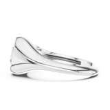Gold Jewelry L36-4, Round center stone, White Gold, view 3