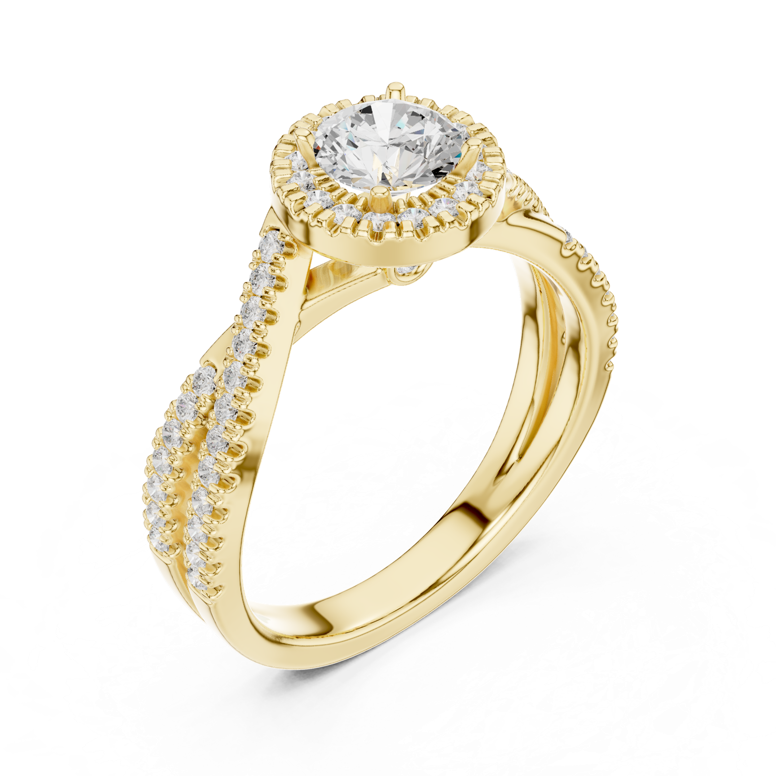 Gold Ring LR-0301, Yellow Gold, view 2