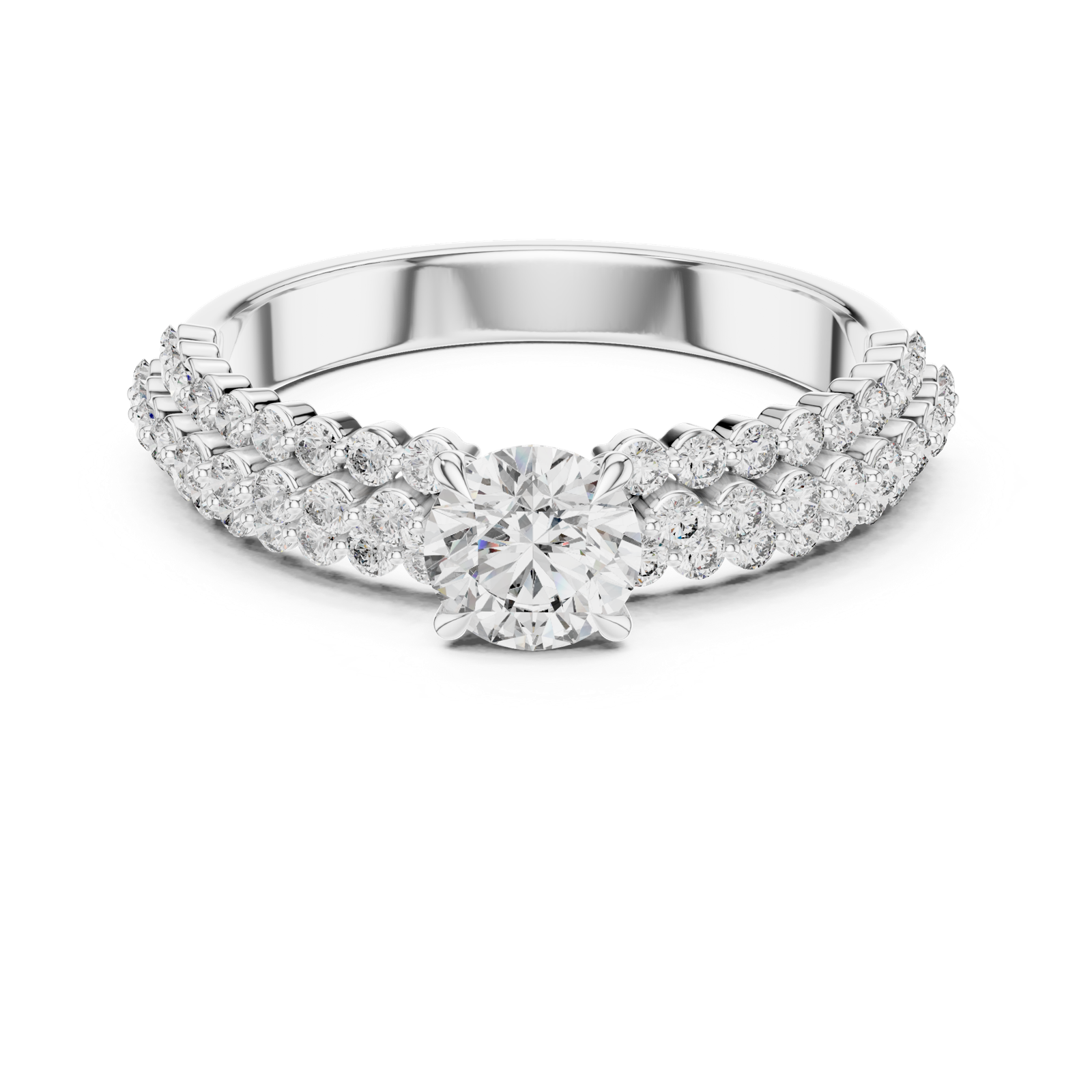 Gold Ring DDLR-005, White Gold, view 4