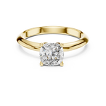 Gold Jewelry L36-6, Cushion center stone, Yellow Gold, view 4