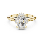 Gold Jewelry L35-123, Radiant center stone, Yellow Gold, view 4