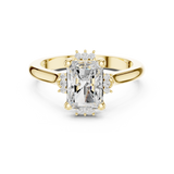 Gold Jewelry L35-123, Radiant center stone, Yellow Gold, view 4