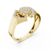 Gold Ring LR-01 (46), Yellow Gold, view 2