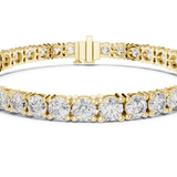 14K Solid Gold Lab Diamond Bracelet, Yellow Gold, view 4