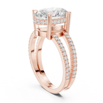 Gold Jewelry L36-13, Oval center stone, Rose Gold, view 1