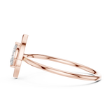 Gold Ring HLR-197, Rose Gold, view 3