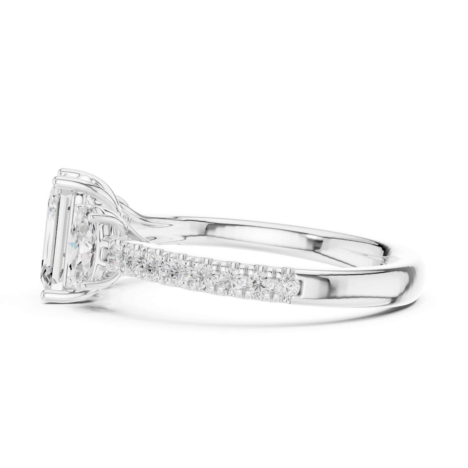 Gold Ring DDLR-706, White Gold, view 3