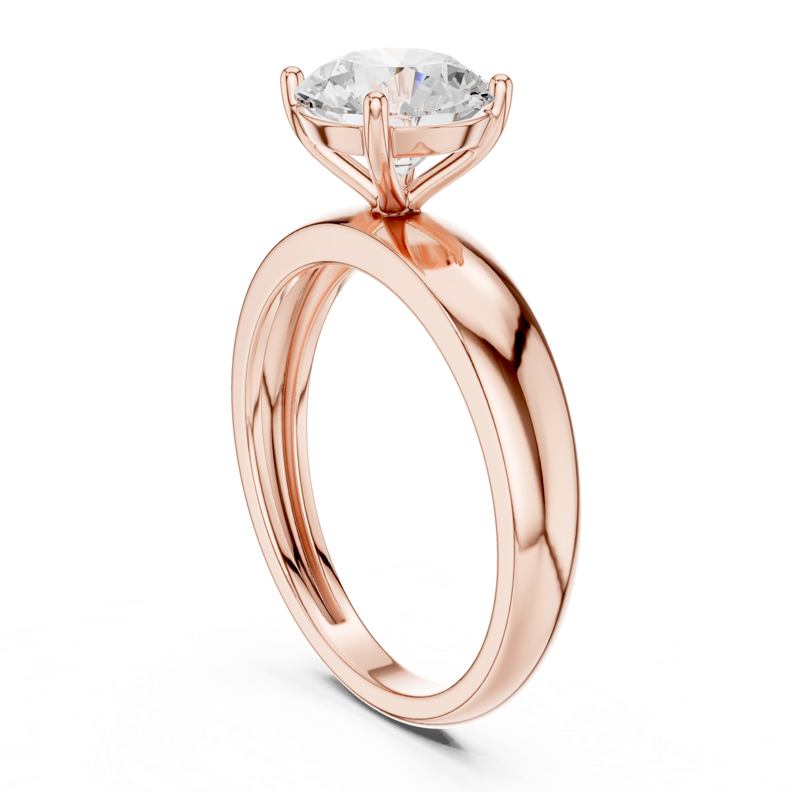 Gold Ring DDLR-827, Rose Gold, view 1