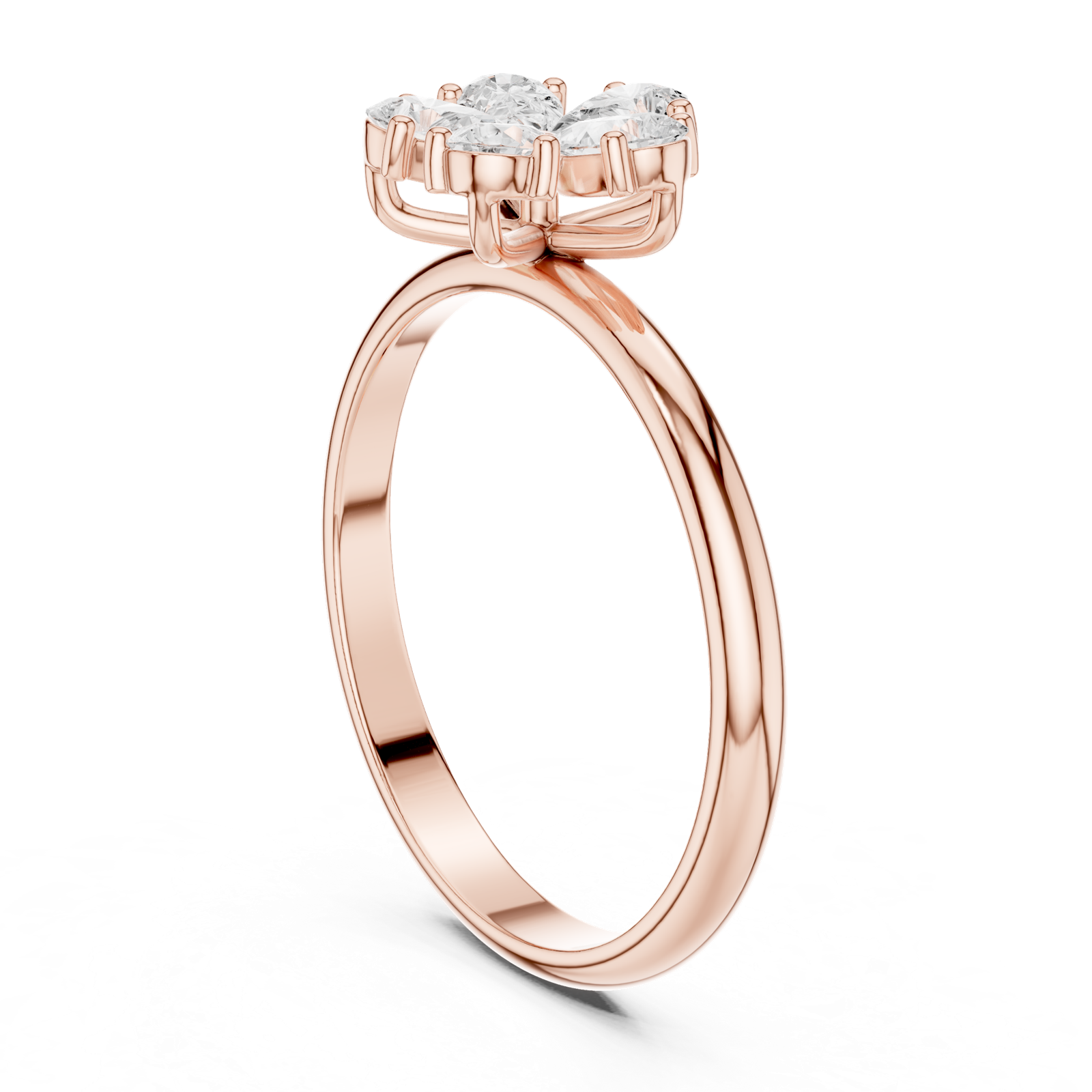 Gold Ring HLR-92, Rose Gold, view 1