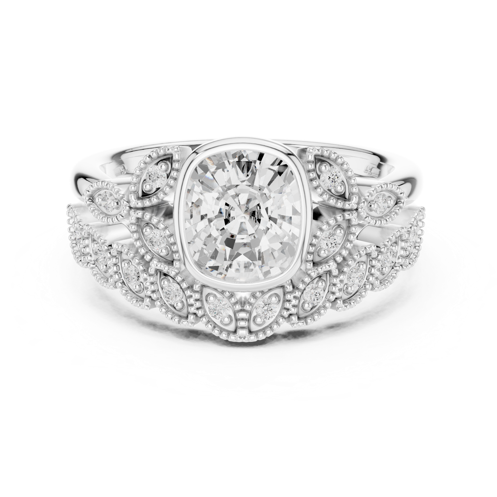 Gold Ring DDLR-290, White Gold, view 4