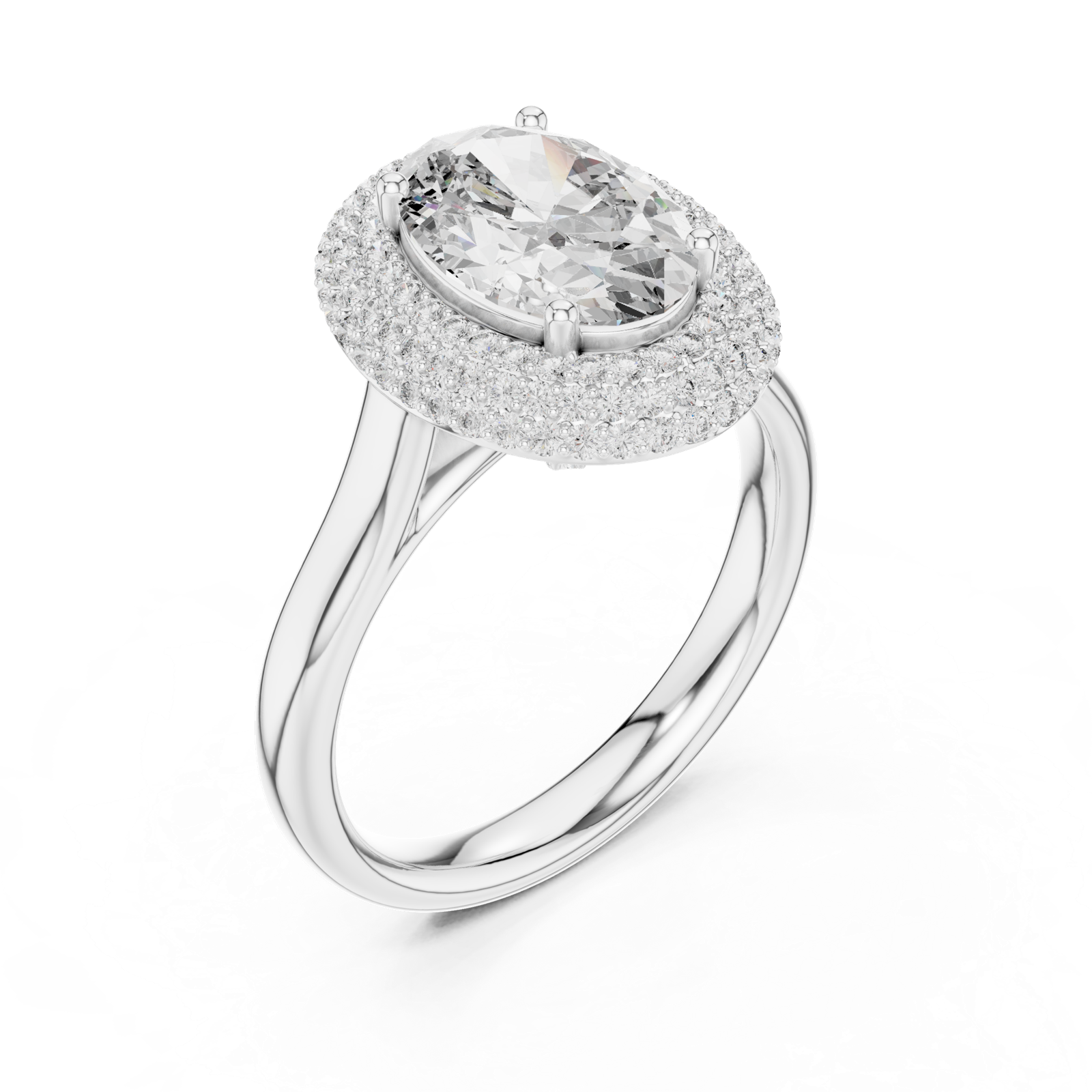 Gold Pendant 9-10038L_SS14, White Gold, view 2