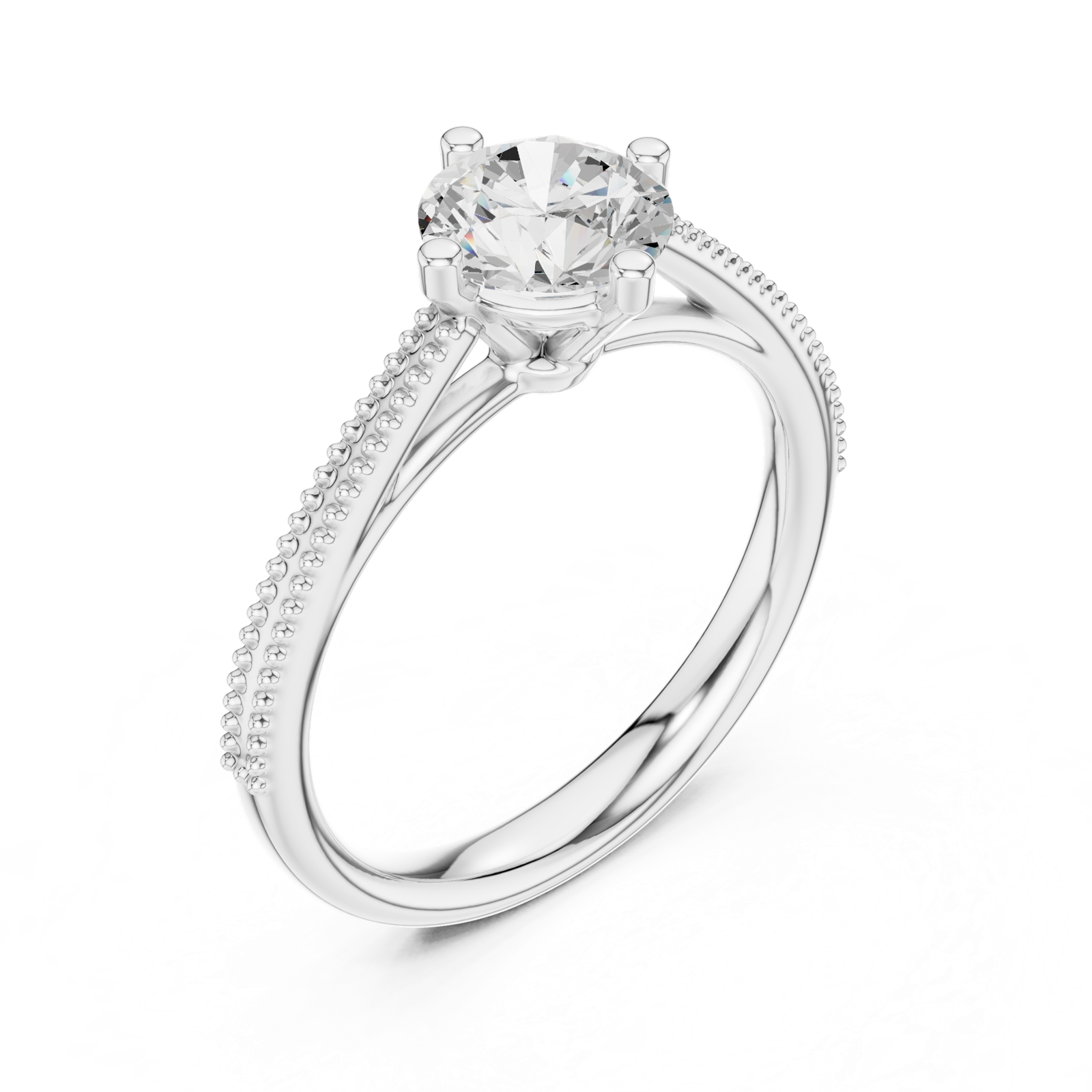 Gold Ring DDLR-647, White Gold, view 2