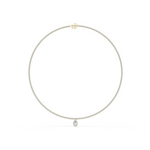 14K Solid Gold Lab Diamond Solitaire Pendant Necklace, Yellow Gold