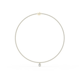 14K Solid Gold Lab Diamond Solitaire Pendant Necklace, Yellow Gold